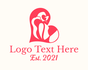 Sexy - Intimate Lover Heart logo design