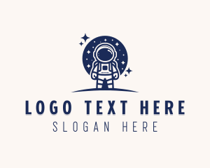 Leader - Planet Moon Astronaut logo design