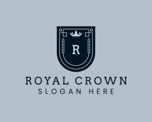 Shield Crown Crest logo design