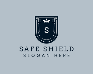 Shield Crown Crest logo design