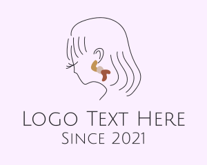 Lady - Lady Fashion Earring logo design