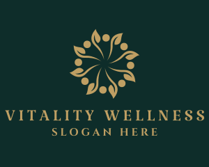 Leaf Wreath Wellness logo design