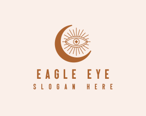 Crescent Moon Eye logo design