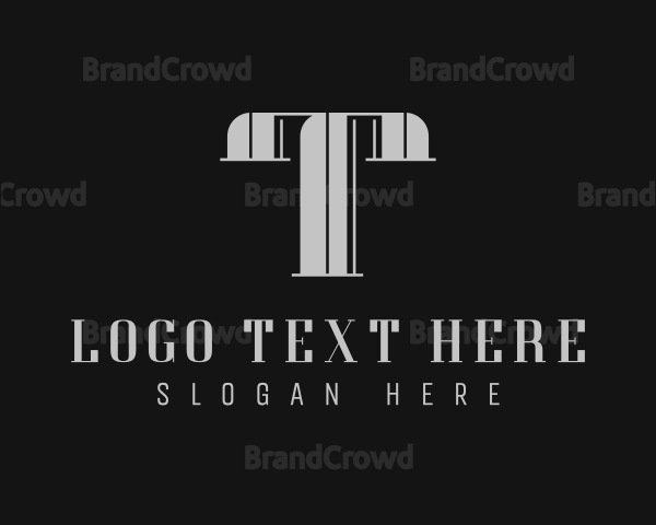 Boutique Hotel Brand Letter T Logo