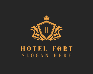 Crown Shield Hotel logo design