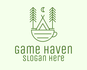 Latte - Green Tent Cafe logo design
