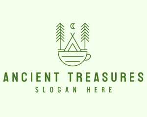 Green Tent Cafe logo design