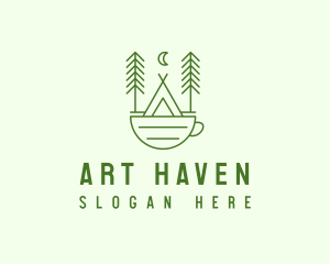 Green Tent Cafe logo design