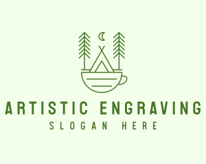 Green Tent Cafe logo design