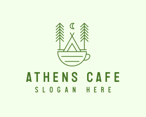 Green Tent Cafe logo design