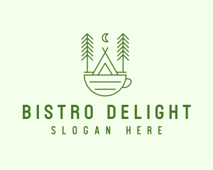 Green Tent Cafe logo design