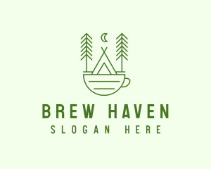 Green Tent Cafe logo design