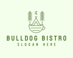 Green Tent Cafe logo design