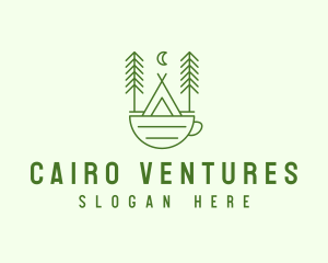 Green Tent Cafe logo design