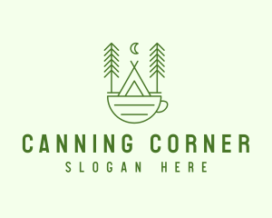 Green Tent Cafe logo design