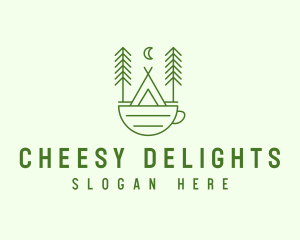 Green Tent Cafe logo design