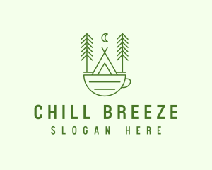 Green Tent Cafe logo design