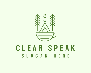 Green Tent Cafe logo design