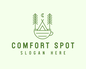 Green Tent Cafe logo design