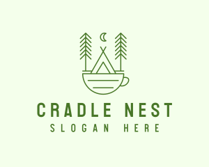 Green Tent Cafe logo design