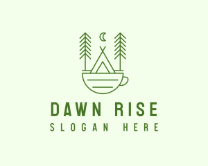 Green Tent Cafe logo design