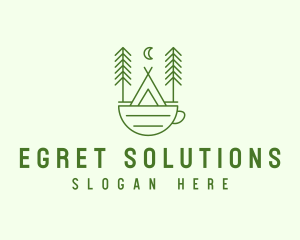 Green Tent Cafe logo design