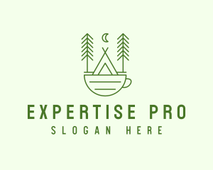 Green Tent Cafe logo design