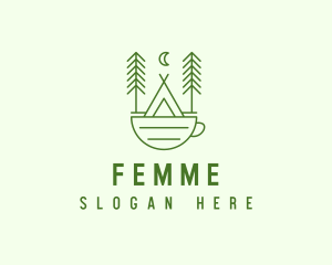 Green Tent Cafe logo design