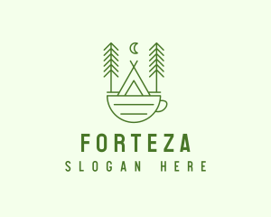 Green Tent Cafe logo design