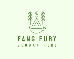 Green Tent Cafe logo design