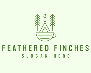 Green Tent Cafe logo design