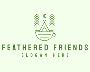 Green Tent Cafe logo design