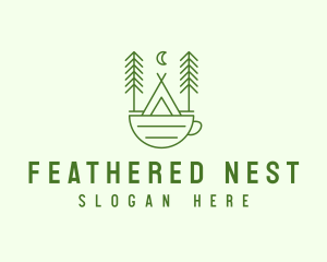 Green Tent Cafe logo design