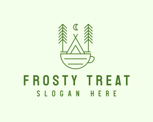 Green Tent Cafe logo design