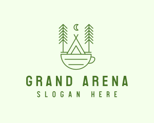 Green Tent Cafe logo design