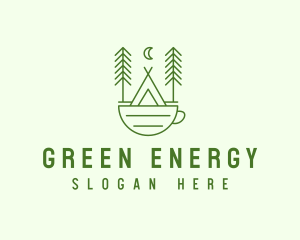 Green Tent Cafe logo design