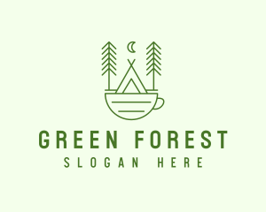 Green Tent Cafe logo design