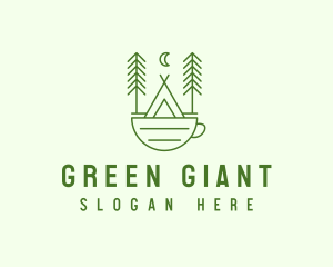 Green Tent Cafe logo design