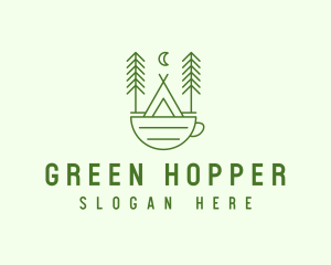 Green Tent Cafe logo design