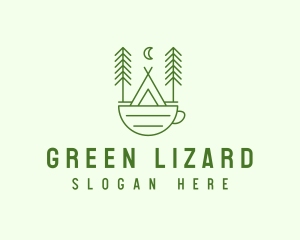 Green Tent Cafe logo design