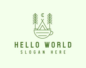 Green Tent Cafe logo design