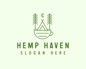 Green Tent Cafe logo design