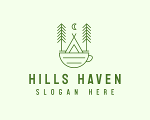 Green Tent Cafe logo design