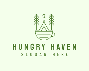 Green Tent Cafe logo design