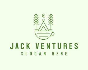 Green Tent Cafe logo design