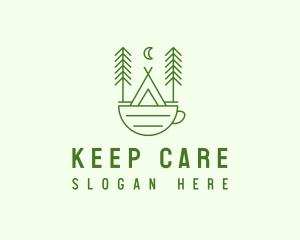 Green Tent Cafe logo design