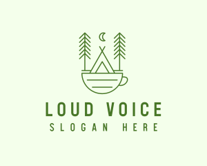 Green Tent Cafe logo design