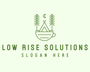 Green Tent Cafe logo design