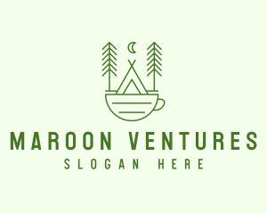 Green Tent Cafe logo design