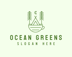 Green Tent Cafe logo design